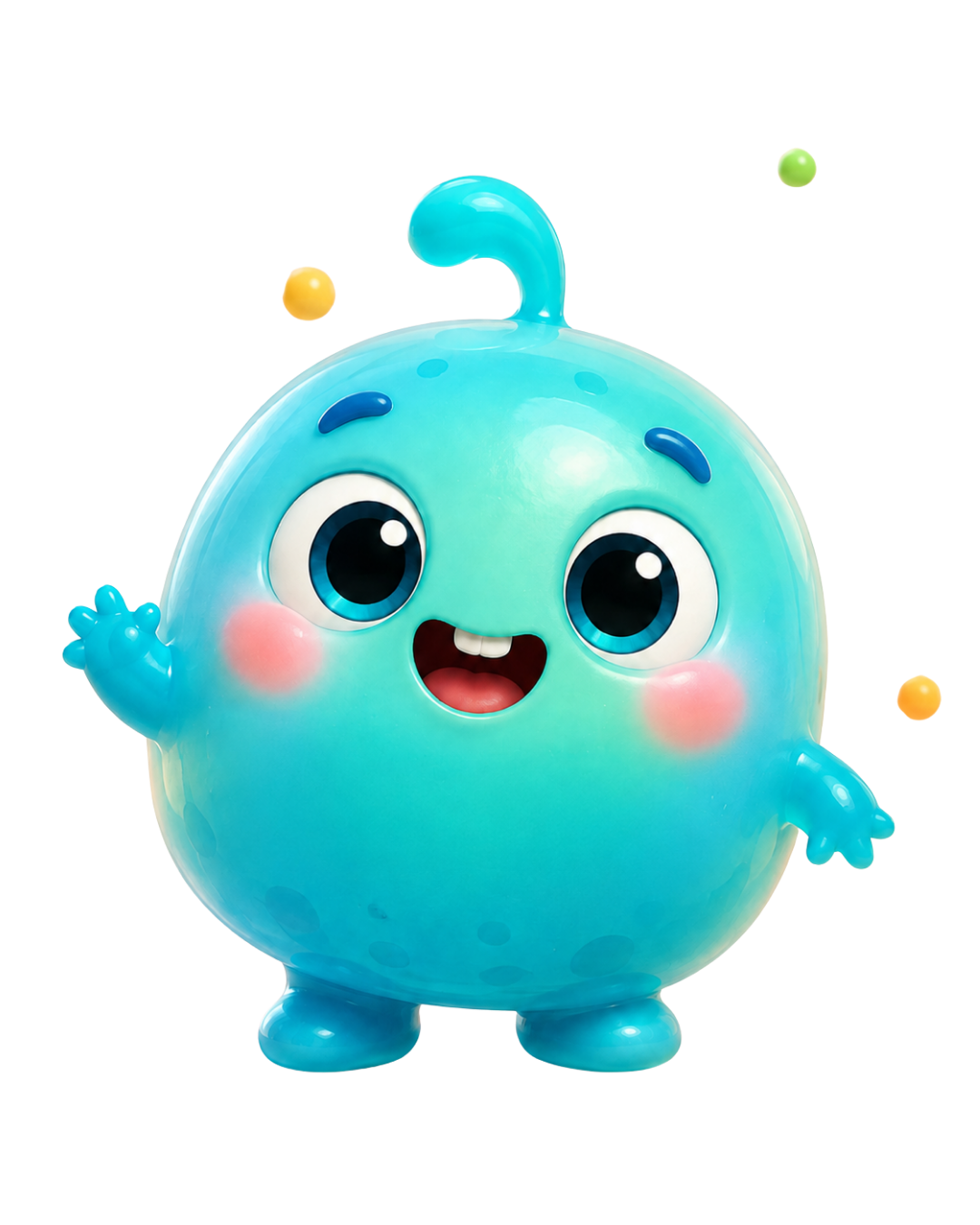 Plofito sorrindo em seu universo